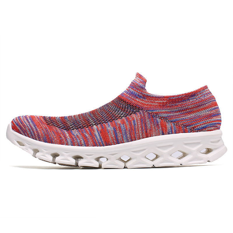 Men Outdoor Walking Flying Woven Breathable Ultra-light Walking Shoes