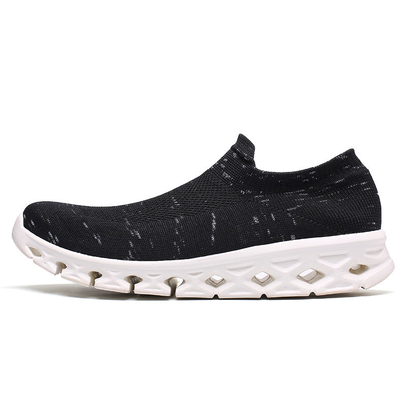Men Outdoor Walking Flying Woven Breathable Ultra-light Walking Shoes