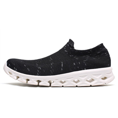 Men Outdoor Walking Flying Woven Breathable Ultra-light Walking Shoes