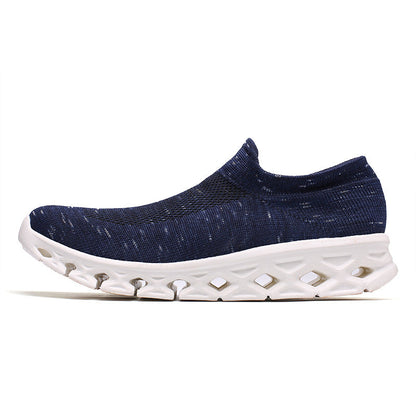 Men Outdoor Walking Flying Woven Breathable Ultra-light Walking Shoes
