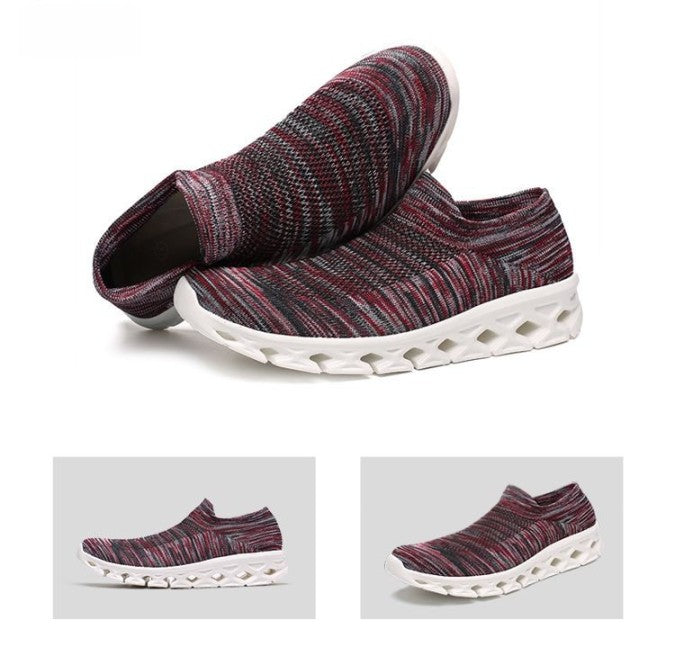 Men Outdoor Walking Flying Woven Breathable Ultra-light Walking Shoes