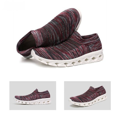 Men Outdoor Walking Flying Woven Breathable Ultra-light Walking Shoes