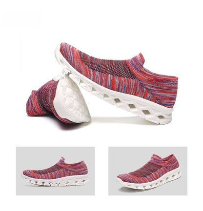 Men Outdoor Walking Flying Woven Breathable Ultra-light Walking Shoes