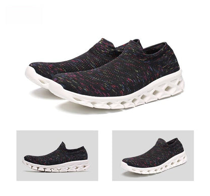 Men Outdoor Walking Flying Woven Breathable Ultra-light Walking Shoes