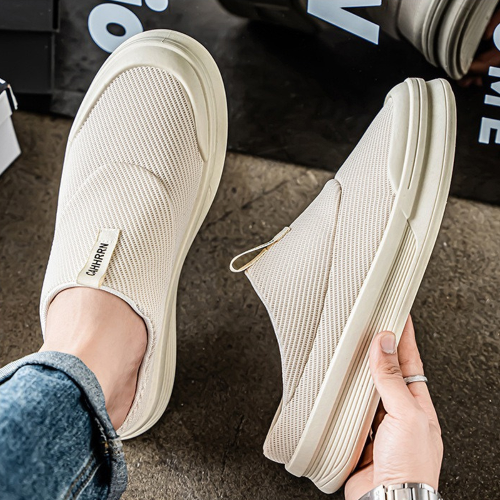 Men's slip-on mesh half-slip shoes