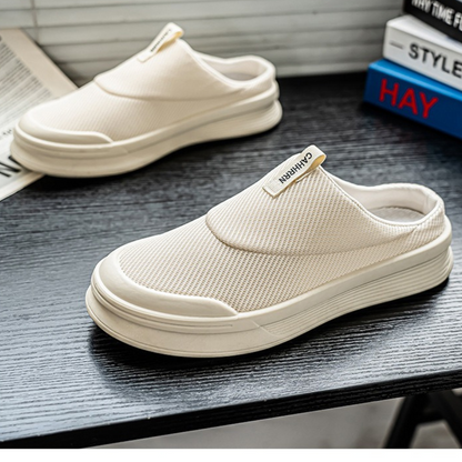 Men's slip-on mesh half-slip shoes