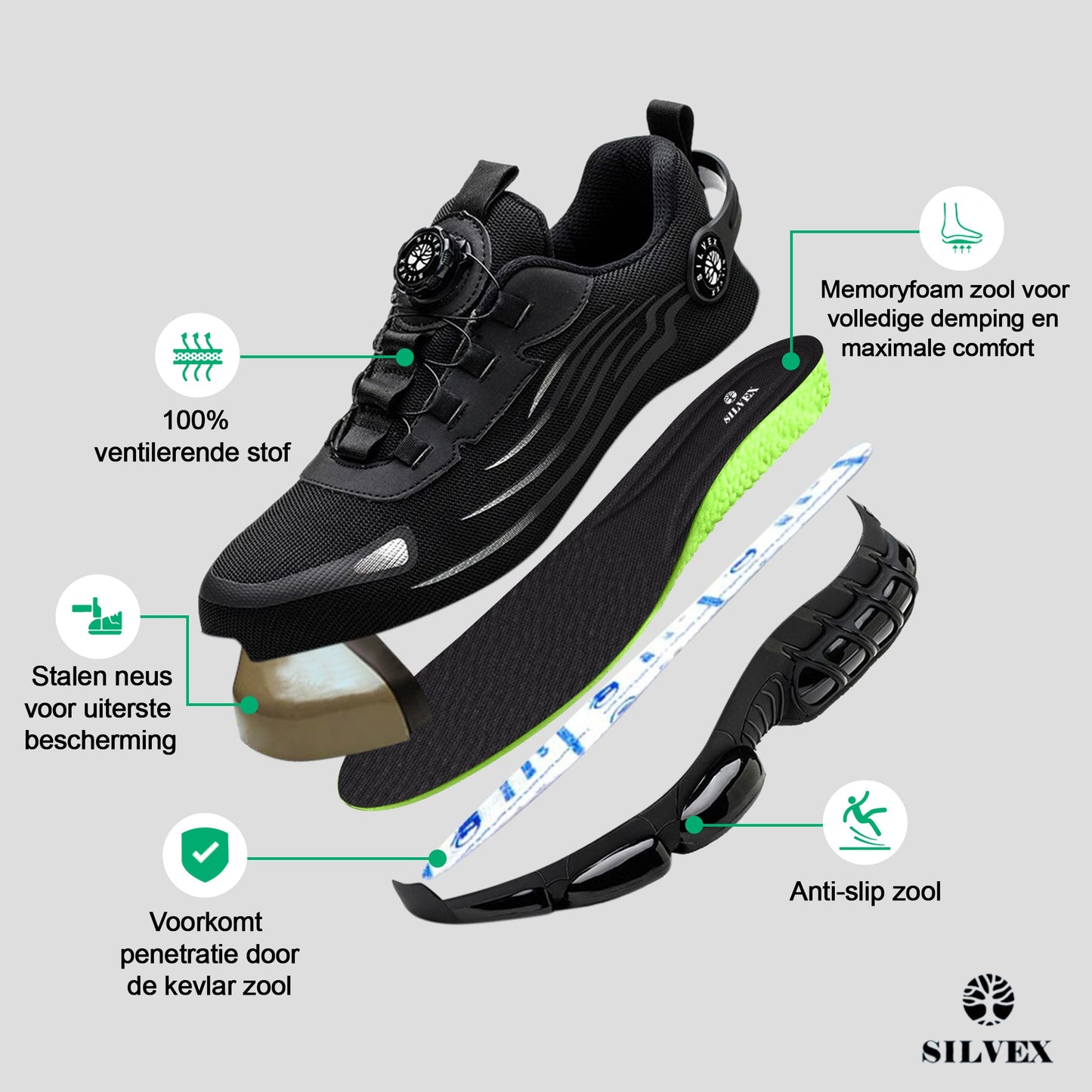 Silvex® Cloudwalk Veiligheidssneakers
