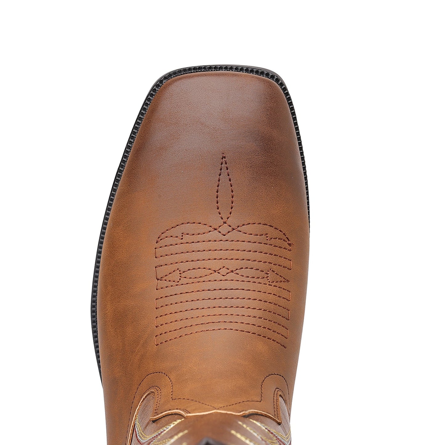 Classic Embroidered Vintage Wide Toe Western Cowboy Boots
