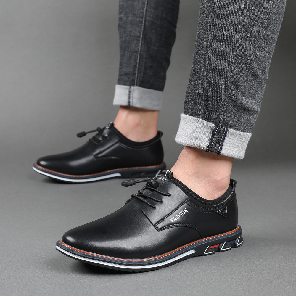 Men's Leather Formal Business Slip On Oxford Dress Shoes