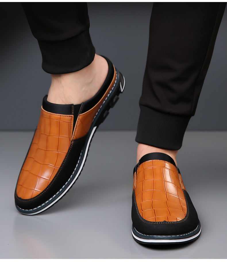 Vintage Retro Style Plus Size Men's Comfy Non Slip Mules