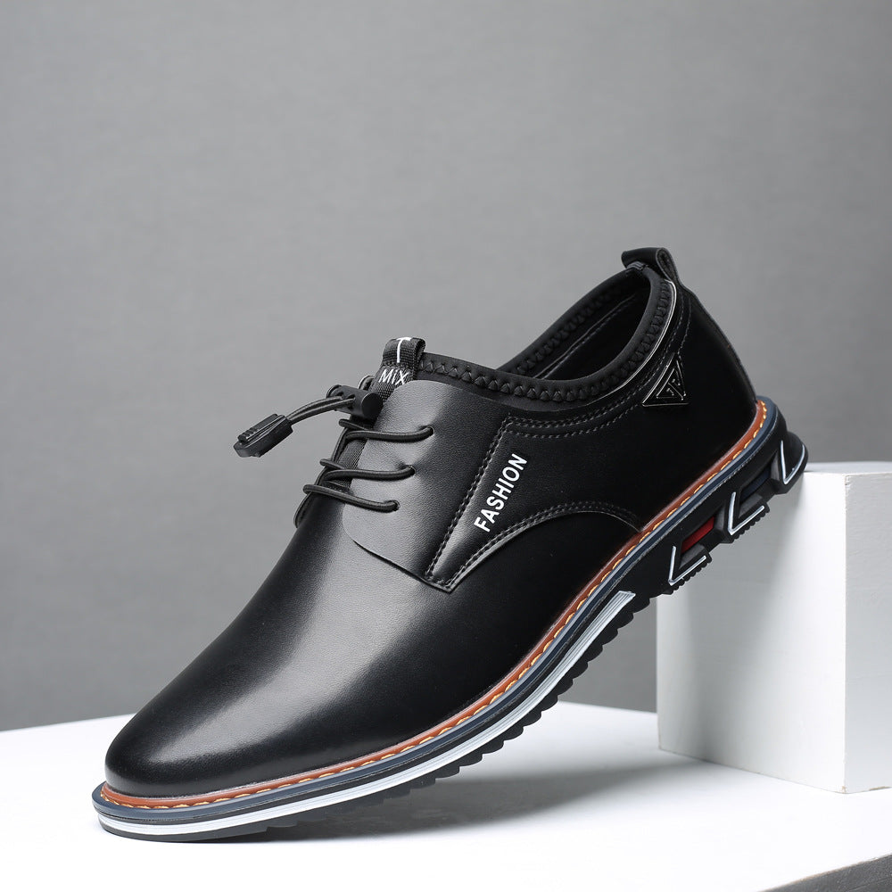 Men's Leather Formal Business Slip On Oxford Dress Shoes