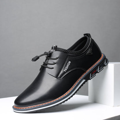 Men's Leather Formal Business Slip On Oxford Dress Shoes
