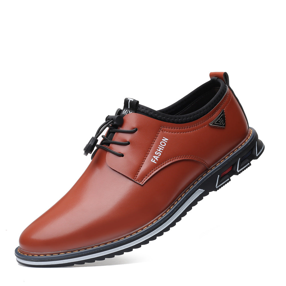 Men's Leather Formal Business Slip On Oxford Dress Shoes
