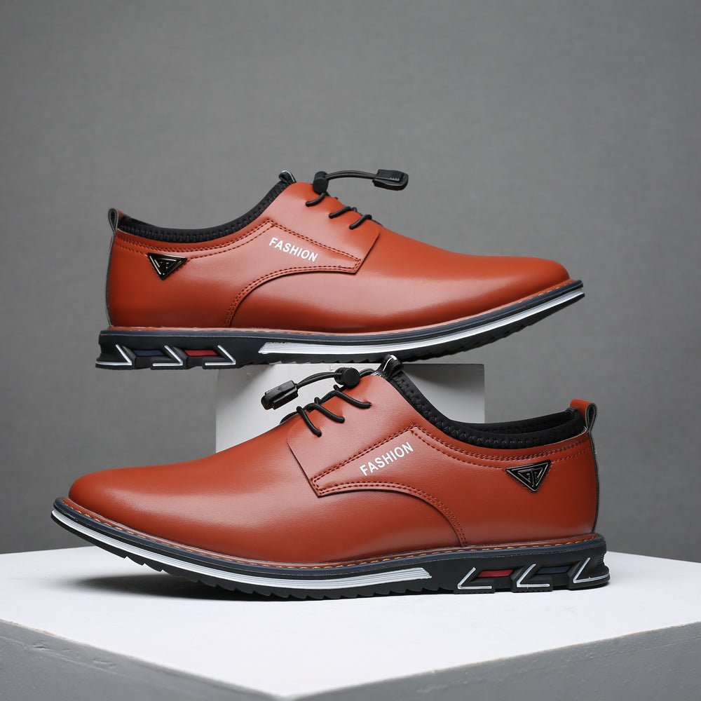 Men's Leather Formal Business Slip On Oxford Dress Shoes