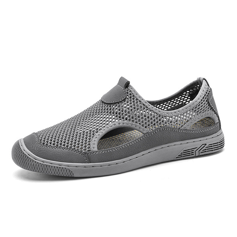 Lightweight Mesh Slip-On Athletic Shoes with Ventilation Panels