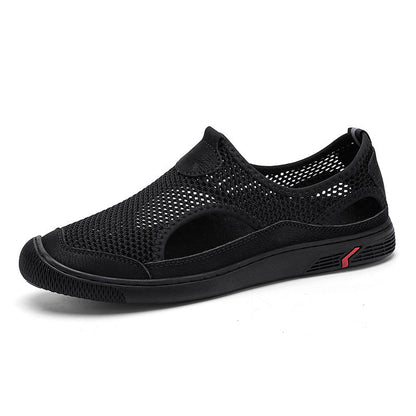 Lightweight Mesh Slip-On Athletic Shoes with Ventilation Panels