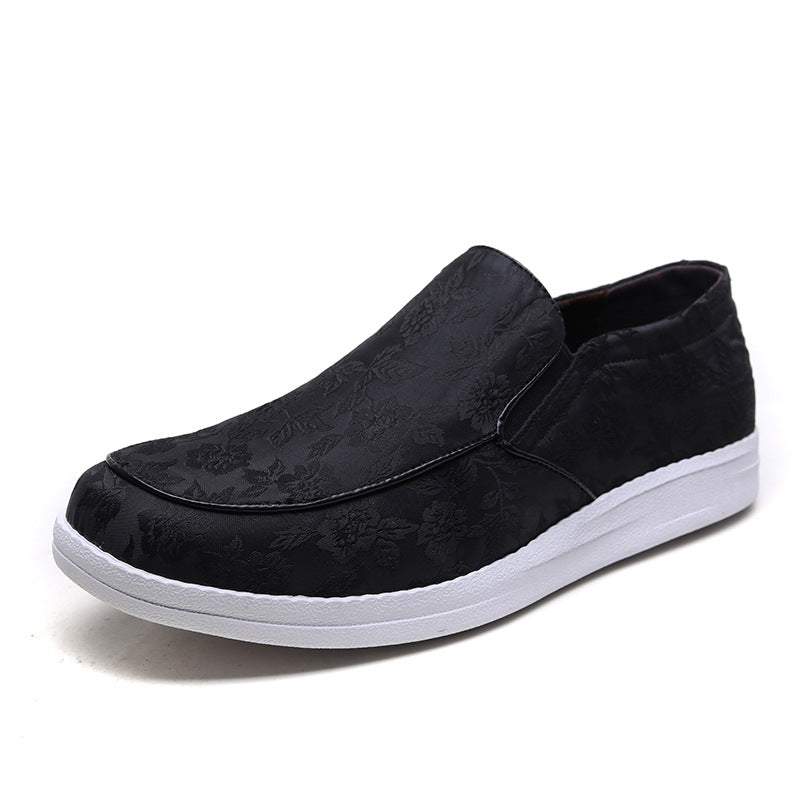 Men's embroidered soft and comfortable loafers