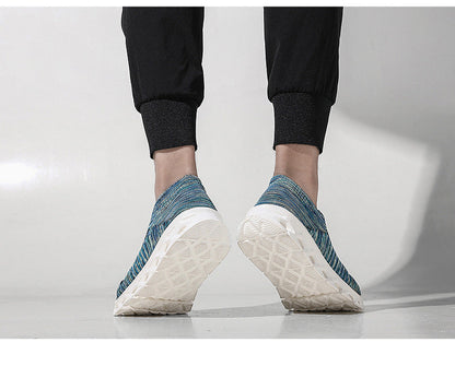 Men Outdoor Walking Flying Woven Breathable Ultra-light Walking Shoes