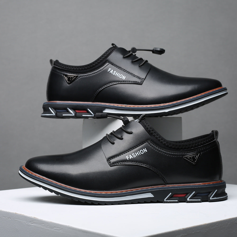 Men's Leather Formal Business Slip On Oxford Dress Shoes