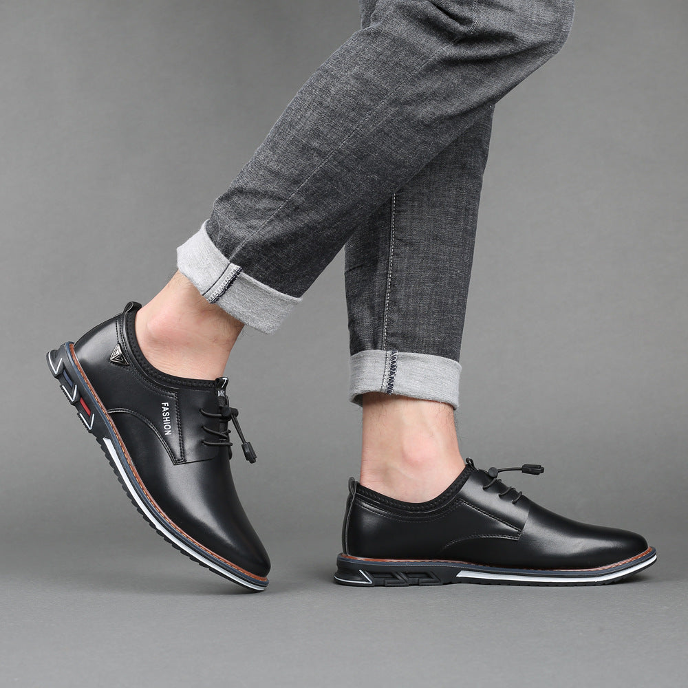 Men's Leather Formal Business Slip On Oxford Dress Shoes