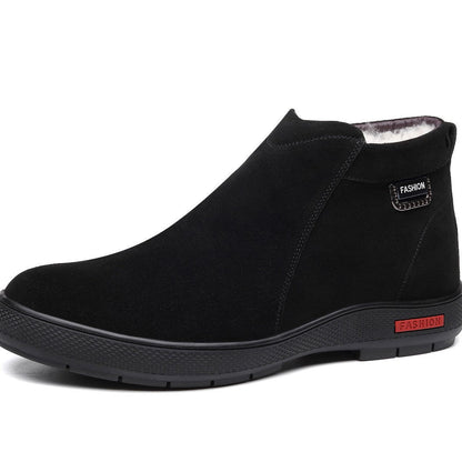 Men's leather & wool warm boots