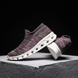 Men Outdoor Walking Flying Woven Breathable Ultra-light Walking Shoes