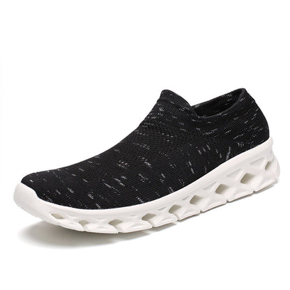 Men Outdoor Walking Flying Woven Breathable Ultra-light Walking Shoes