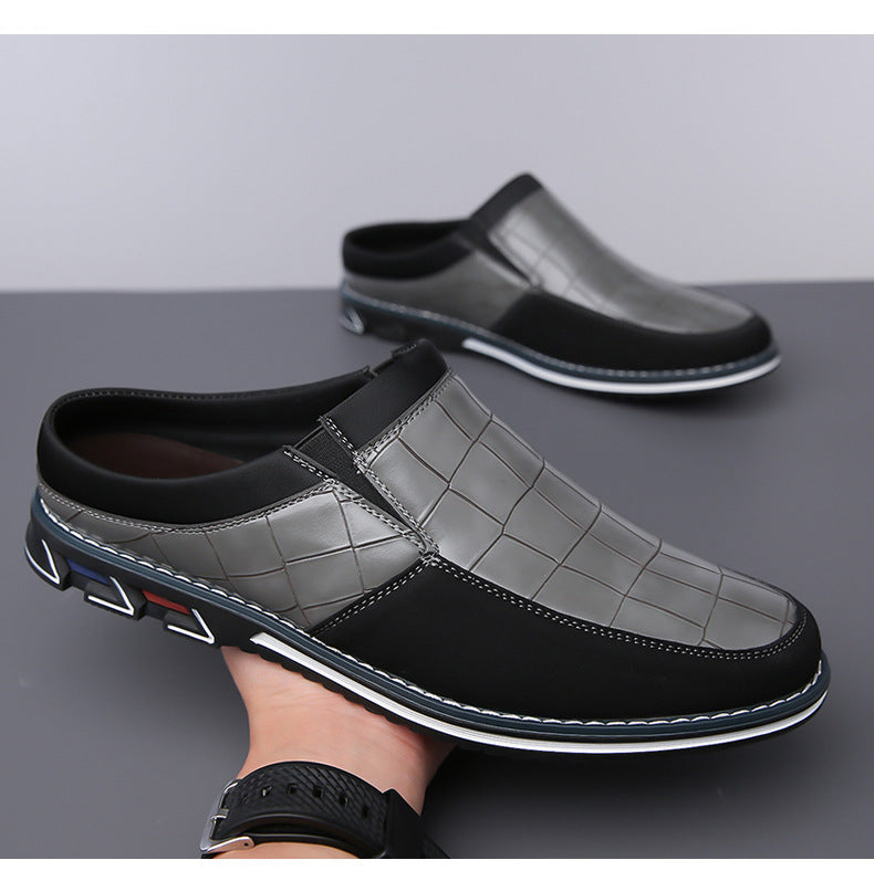 Vintage Retro Style Plus Size Men's Comfy Non Slip Mules