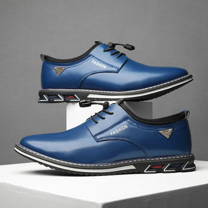 Men's Leather Formal Business Slip On Oxford Dress Shoes