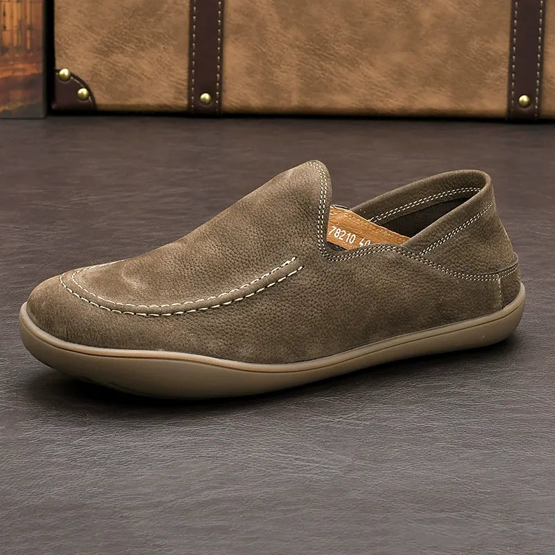 Handmade vintage leather slip on shoes