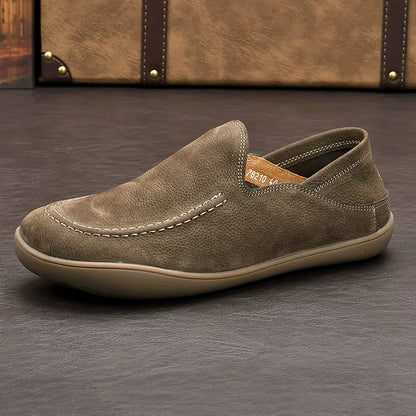 Handmade vintage leather slip on shoes