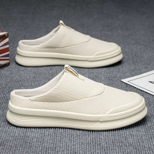 Men's slip-on mesh half-slip shoes
