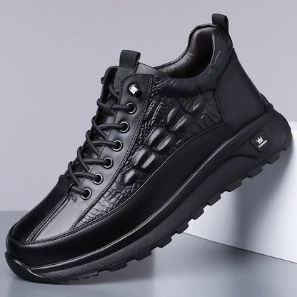Men's Slip-On Crocodile Leather Sneakers