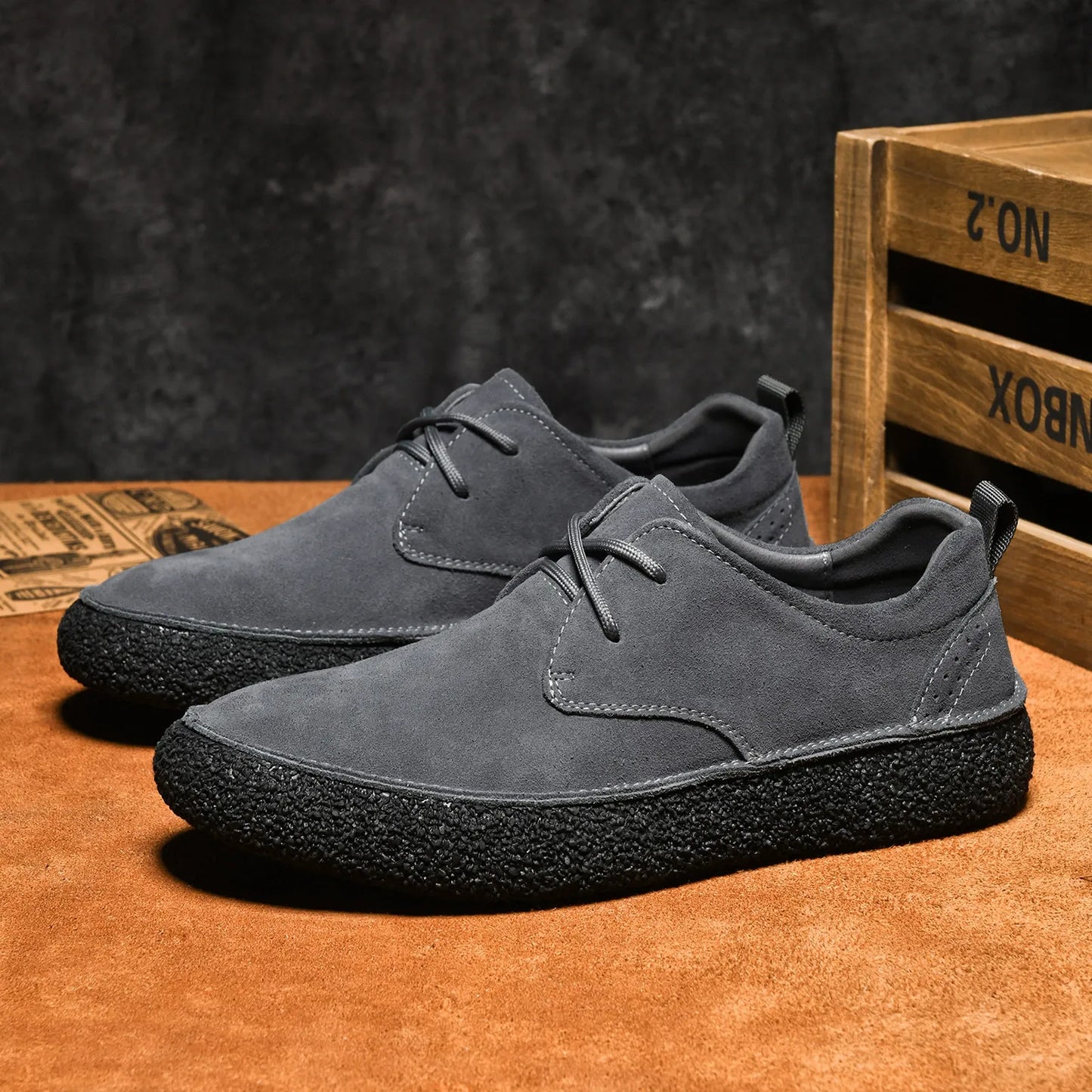 Suede Retro Chunky Casual Shoes