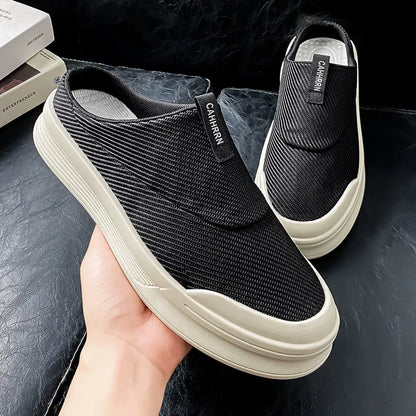 Men's slip-on mesh half-slip shoes