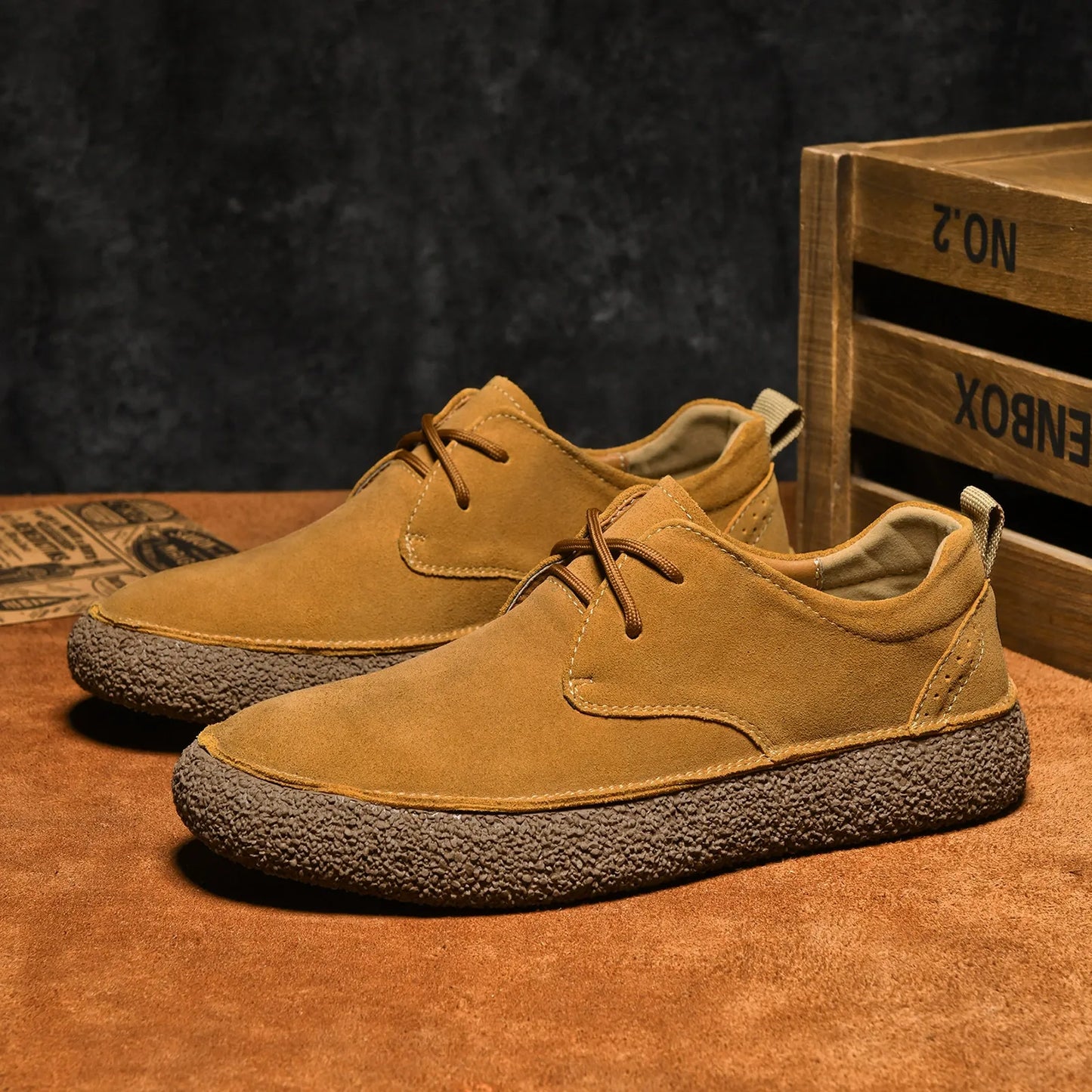 Suede Retro Chunky Casual Shoes