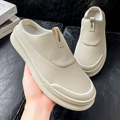 Men's slip-on mesh half-slip shoes