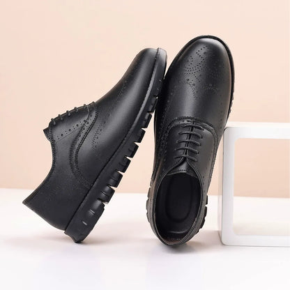 Retro hollow-soled work and casual Oxford leather shoes