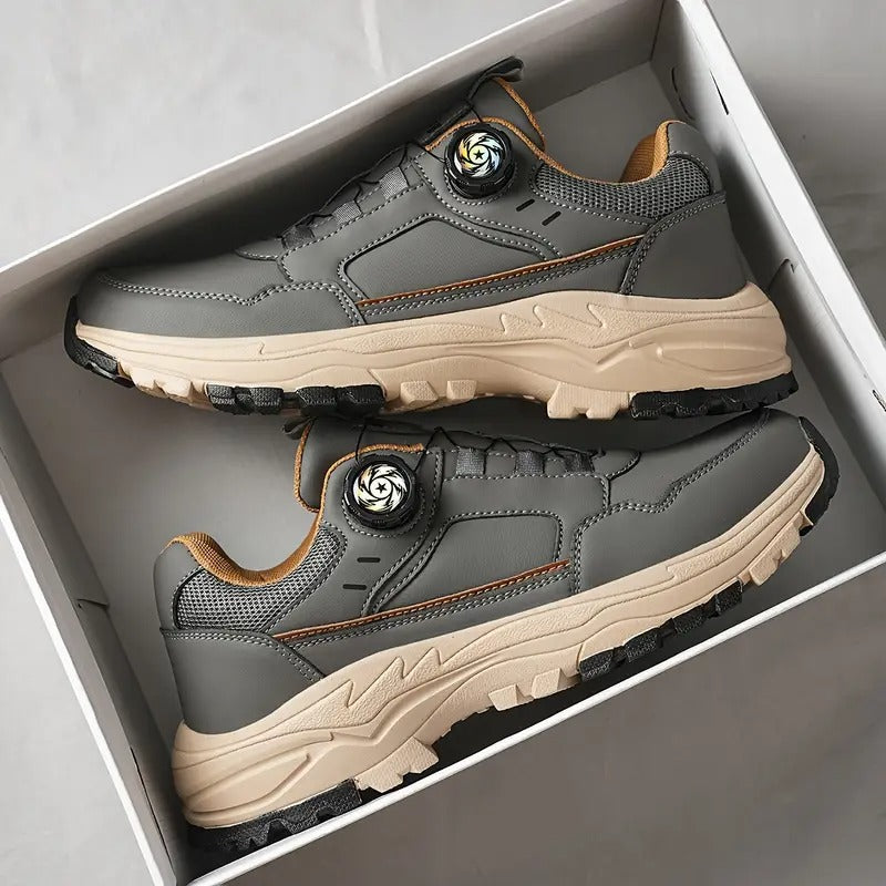 Stylish slip-on self-lacing men's sneakers