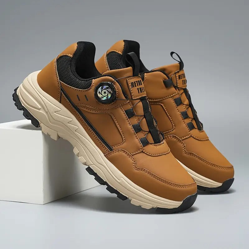 Stylish slip-on self-lacing men's sneakers