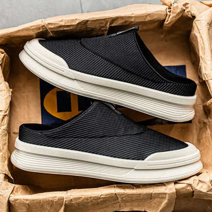 Men's slip-on mesh half-slip shoes