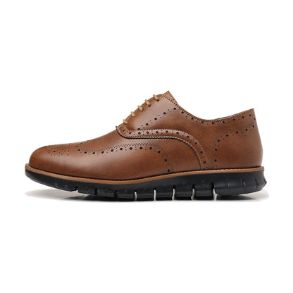 Retro hollow-soled work and casual Oxford leather shoes
