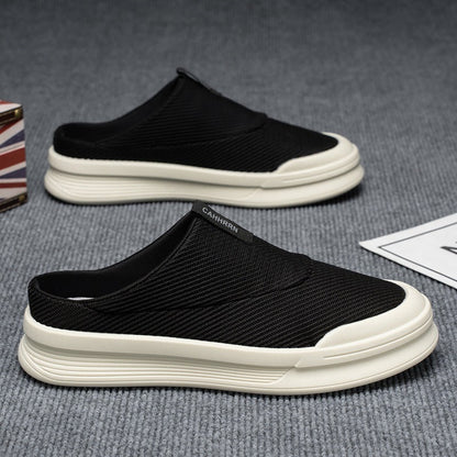 Men's slip-on mesh half-slip shoes