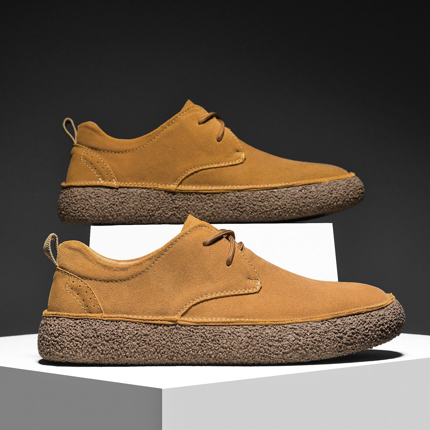 Suede Retro Chunky Casual Shoes