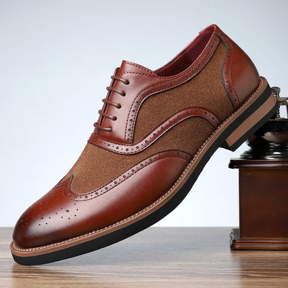 Carved Oxford comfortable breathable shoes