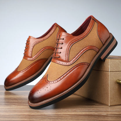 Carved Oxford comfortable breathable shoes