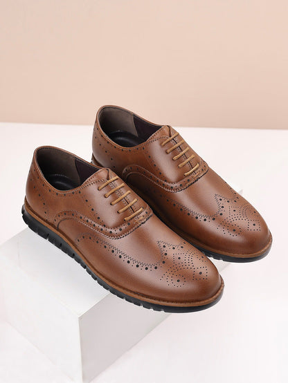 Retro hollow-soled work and casual Oxford leather shoes