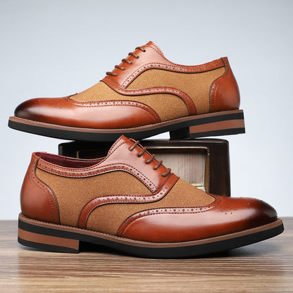 Carved Oxford comfortable breathable shoes