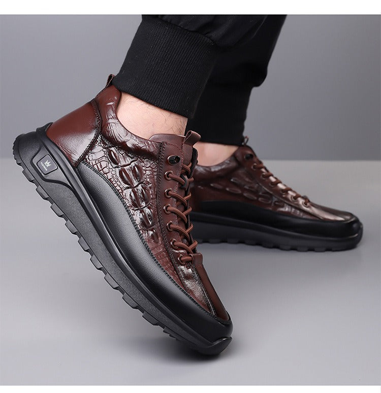 Men's Slip-On Crocodile Leather Sneakers