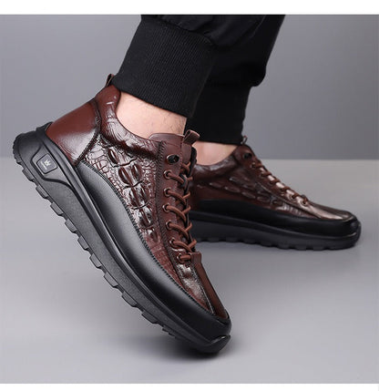 Men's Slip-On Crocodile Leather Sneakers